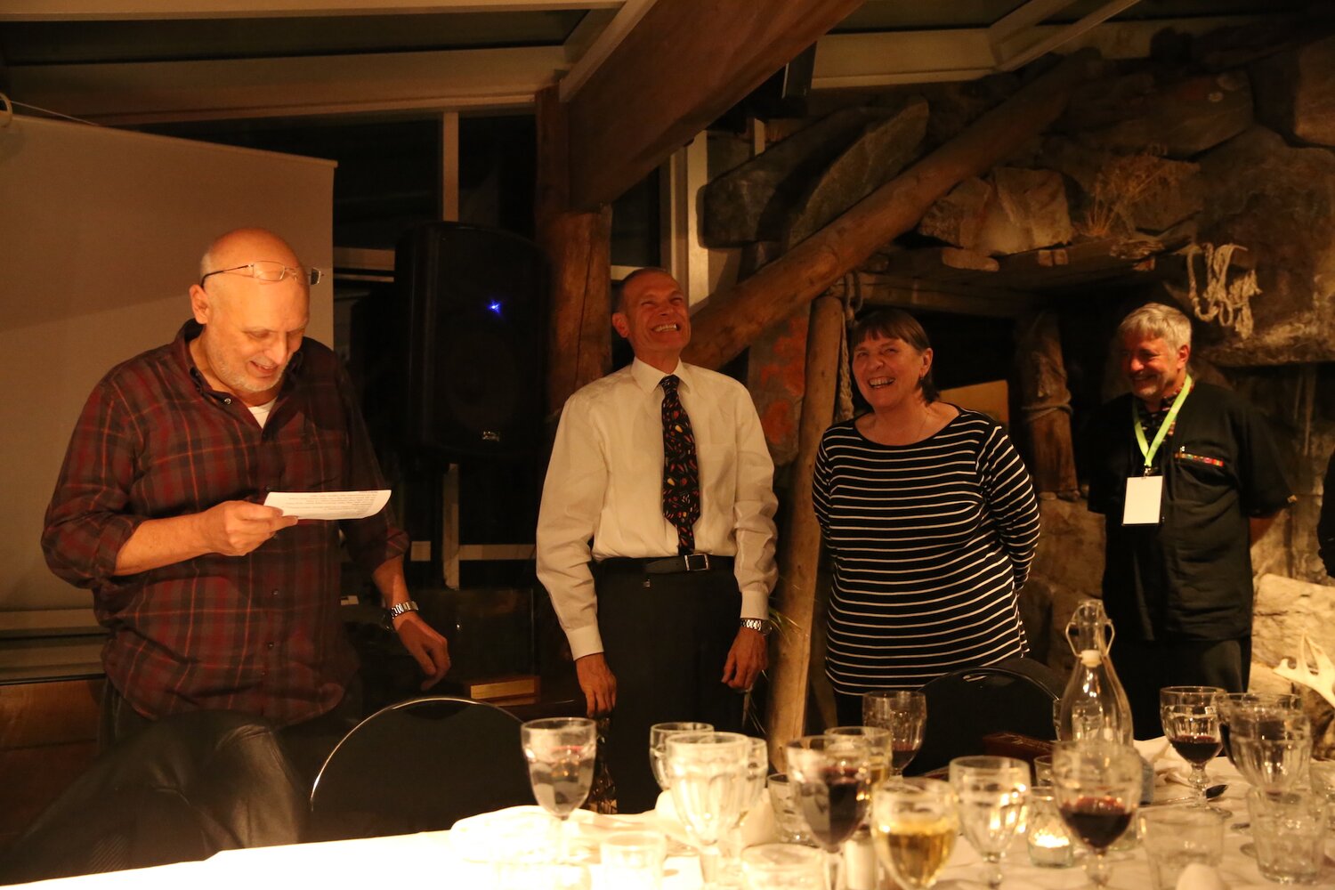 Crop Director of Science and Programs, Luigi Guarino, presents the award to Dr. Daniel Debouck.