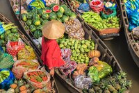 Merchant river market Vietnam