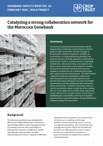 Genebank Impacts Brief No. 24