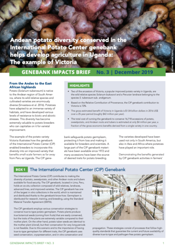 Genebank Impacts Brief No. 3