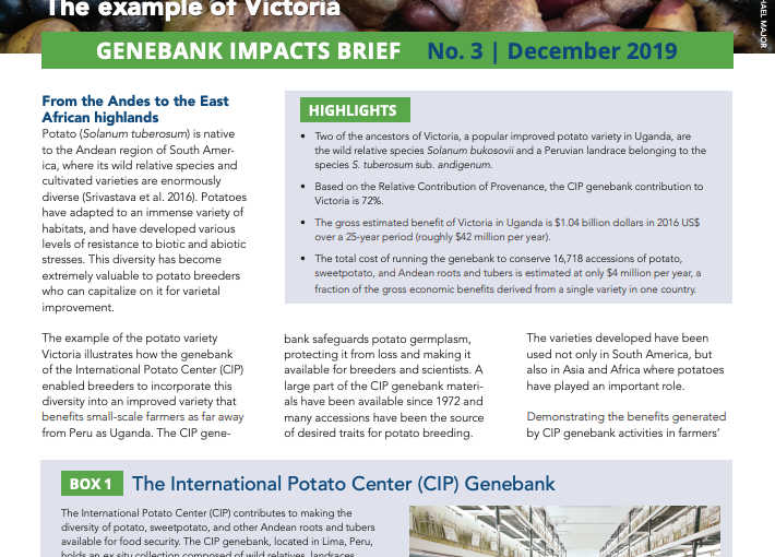 Genebank Impacts Brief No. 3