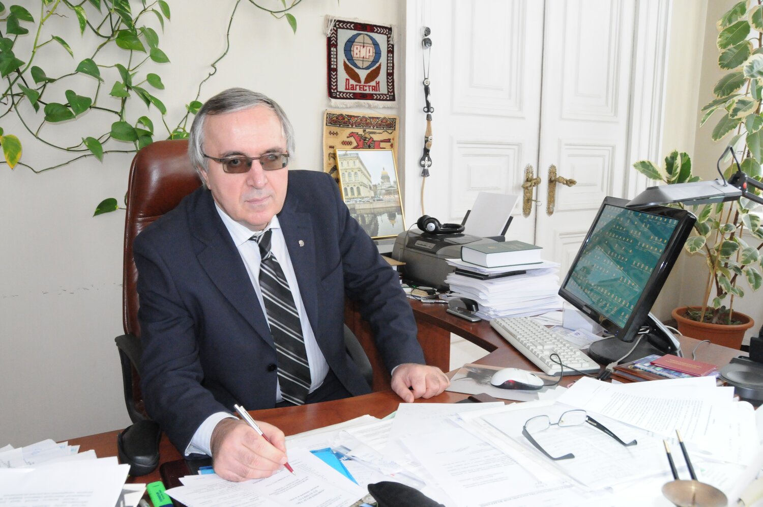 Nikolay Dzubenko in his director's office.