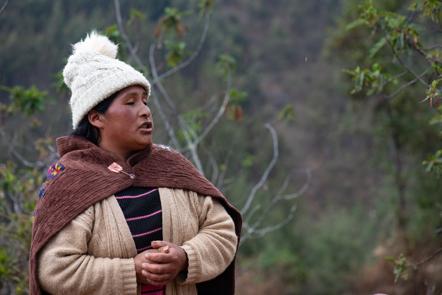 Woman speaking.