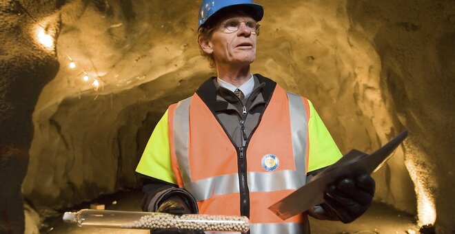 Cary Fowler in the Svalbard Global Seed Vault.