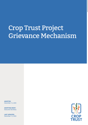 Crop Trust Project Grievance Mechanism