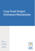 Crop Trust Project Grievance Mechanism