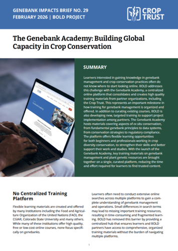 Genebank Impacts Brief No. 29