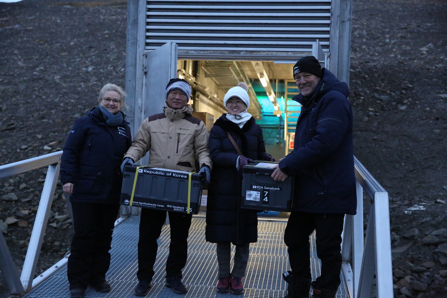October2022SvalbardSeedDeposit Seed sample deposit to Svalbard Global Seed Vault.