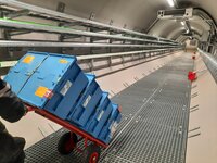 Trolley in Svalbard deposit tunnel