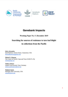 Genebank Impacts - Working Paper No. 5