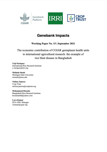 Genebank Impacts - Working Paper No. 15