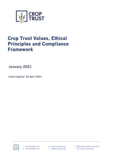 Crop Trust Values and Ethical Principles