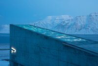 Exterior view of Svalbard Global Seed Vault from behind