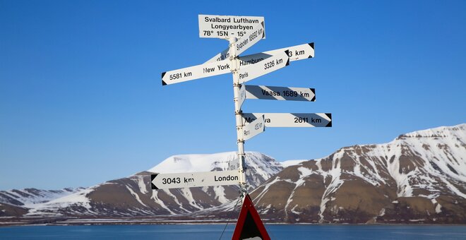 Signage at Svalbard