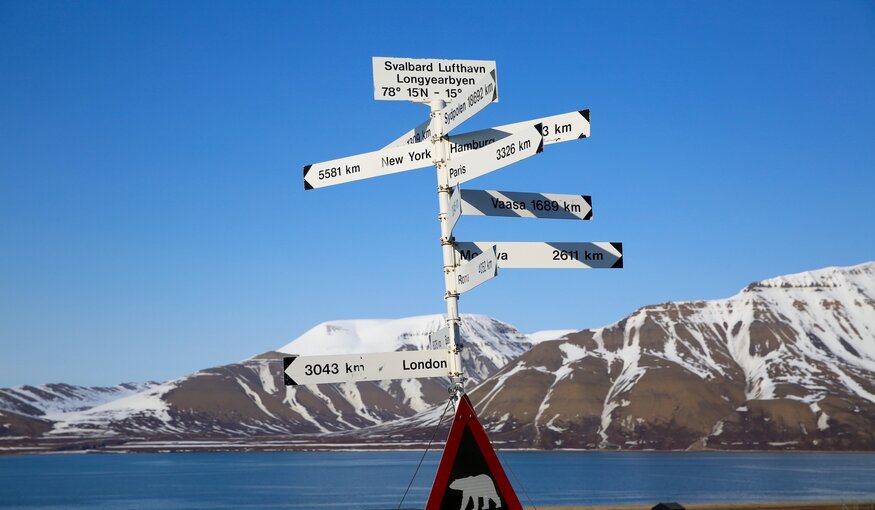 Signage at Svalbard
