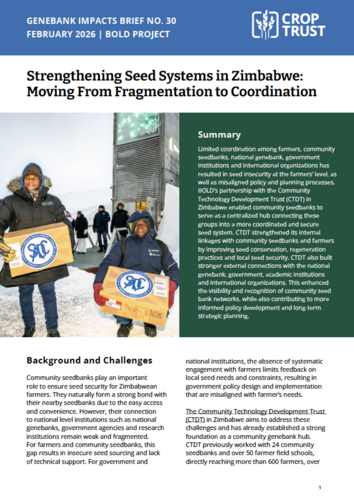 Genebank Impacts Brief No. 30