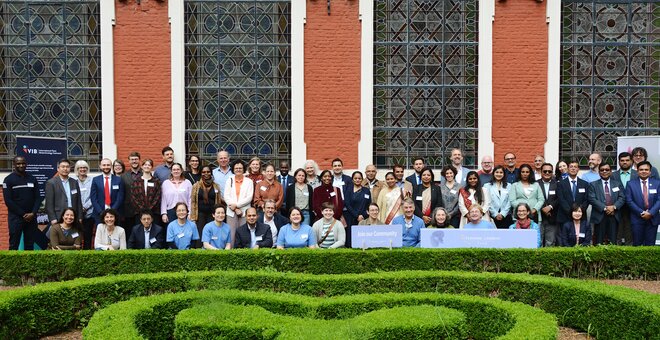 A group picture of the participants of the Grasspea Day in Ghent