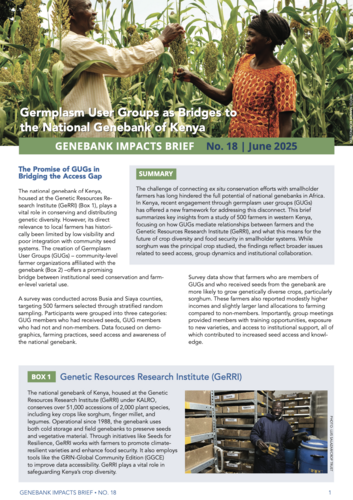 Genebank Impacts Brief No. 18