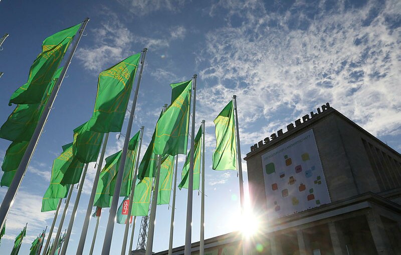 North entrance of International Green Week in Berlin, Germany.