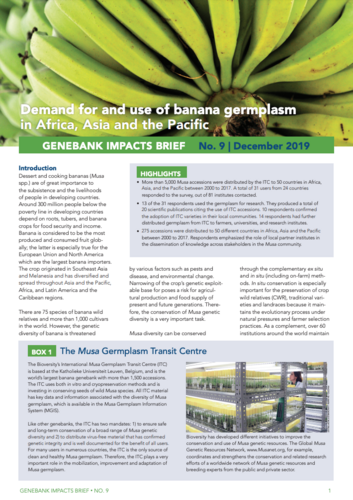 Genebank Impacts Brief No. 9