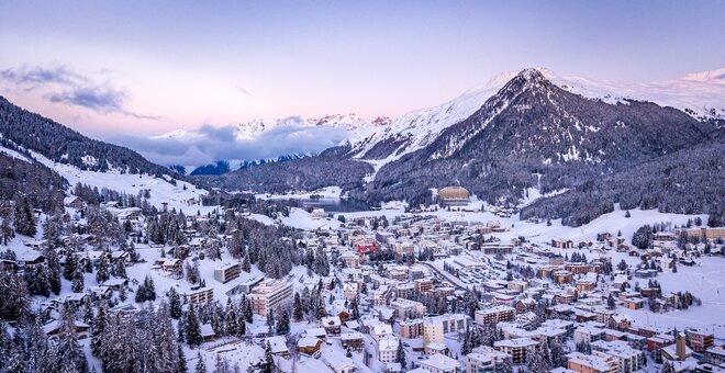 The village of Davos, Switzerland.