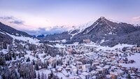 The village of Davos, Switzerland.