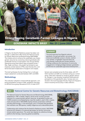 Genebank Impacts Brief No. 21