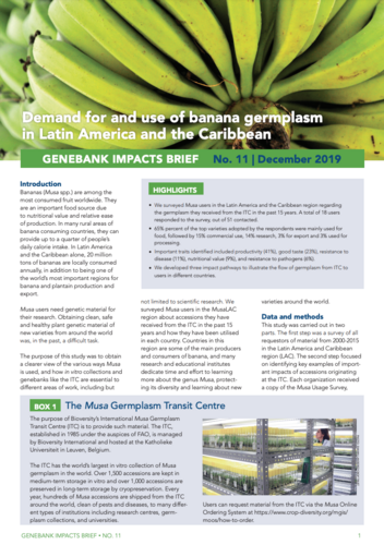 Genebank Impacts Brief No. 11