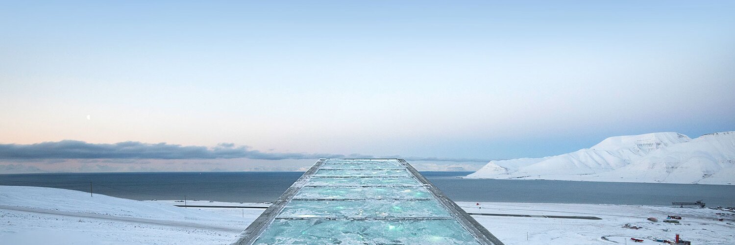 Aerial view of Svalbard Global Seed Vault