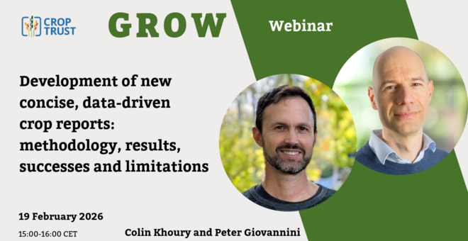 GROW Webinar: Development of new concise, data-driven crop reports: methodology, results, successes and limitations