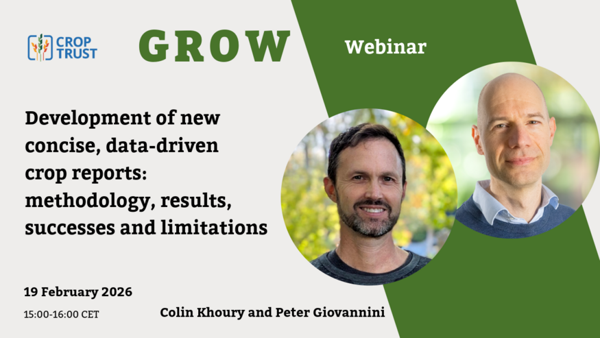 GROW Webinar: Development of new concise, data-driven crop reports: methodology, results, successes and limitations