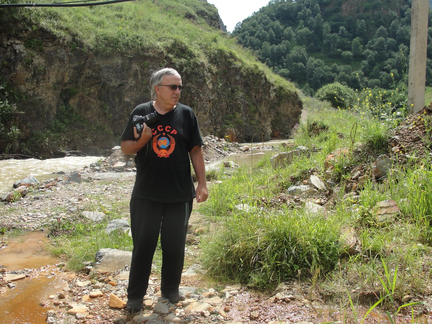 Nikolay during the expedition in North Caucasus region (2010)