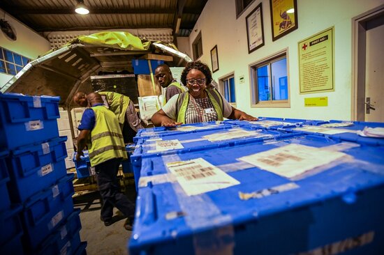 All 54 boxes of rice seed are accounted for, containing 19,000 types of African rice