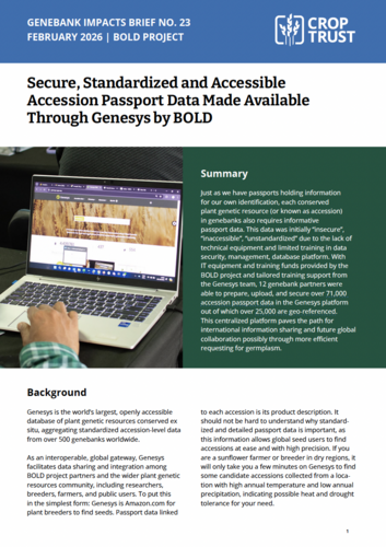 Genebank Impacts Brief No. 23