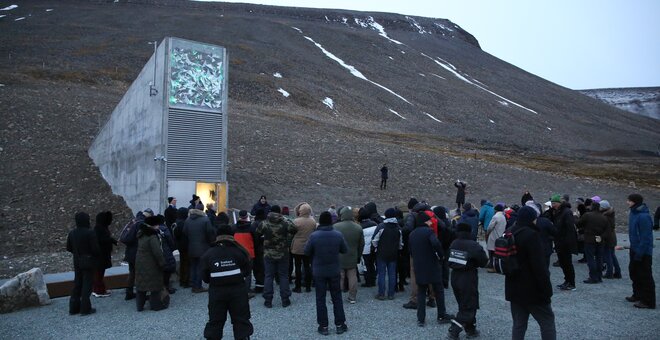 Seed sample deposit to Svalbard Global Seed Vault.