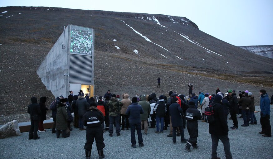 Seed sample deposit to Svalbard Global Seed Vault.