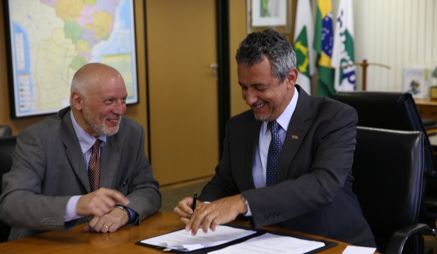 CropTrust Embrapa sign CWR Agreement in Brasilia