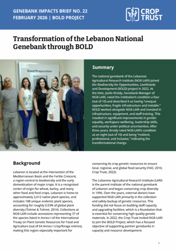 Genebank Impacts Brief No. 22