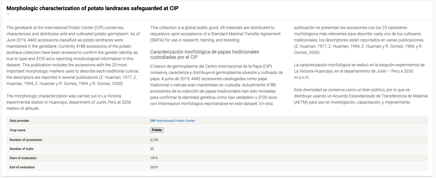 Genesys now makes available more than 400 characterization and evaluation datasets on a wide range of material. Screenshot: Genesys