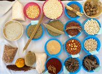 A display of crop diversity at the 2024 Good Seed & Food Festival in Harare, Zimbabwe. Photo: Crop Trust/Mike Major