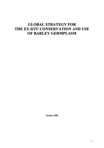 A Global Strategy for the Conservation and Use of Barley Genetic Resources