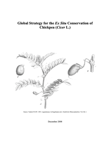 A Global Strategy for the Conservation and Use of Chickpea Genetic Resources