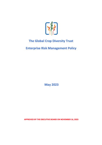 Enterprise Risk Management Policy