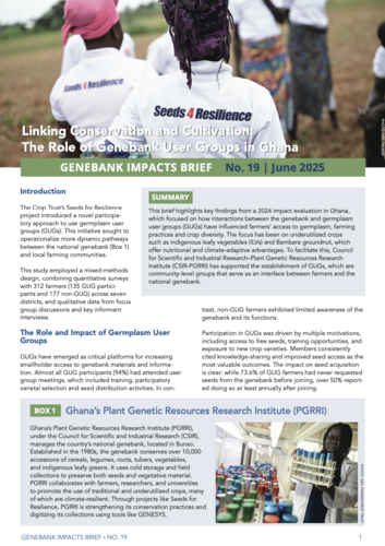 Genebank Impacts Brief No. 19