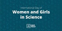 International day of women and girls in science text on blue background