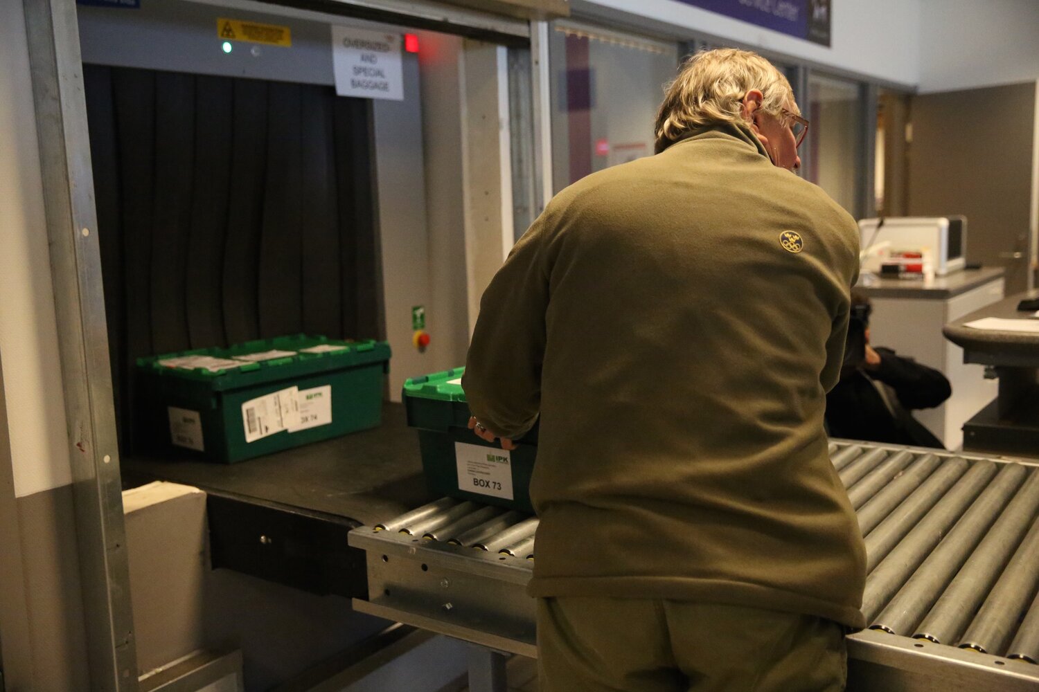 Roland Von Bothmer, from the Nordic Genetic Resource Center (NordGen) scans boxes of seeds