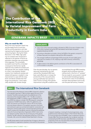 Genebank Impacts Brief No. 1