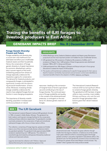 Genebank Impacts Brief No. 8