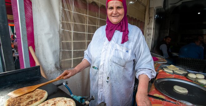 Woman cooking