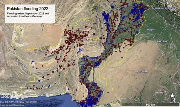 Map of Pakistan flooding